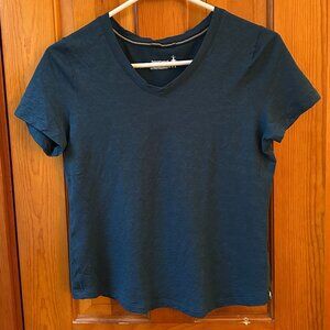 Smartwool Merino 150 Lace V-Neck Base Layer Top - Small, Teal